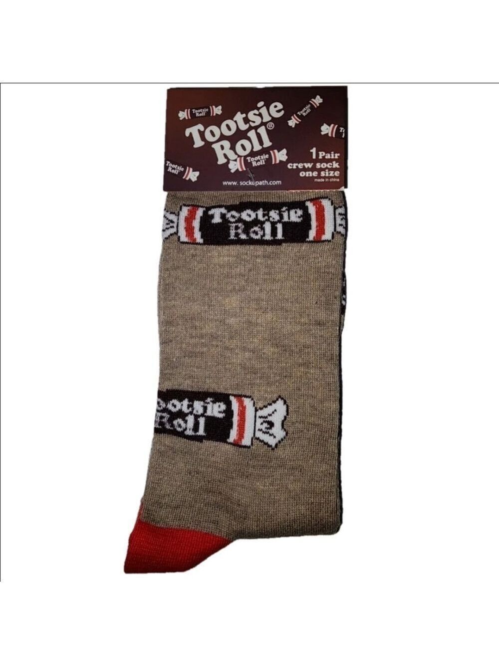 4/$25 Tootsie Roll Candy Crew Socks New Unisex Novelty Socks